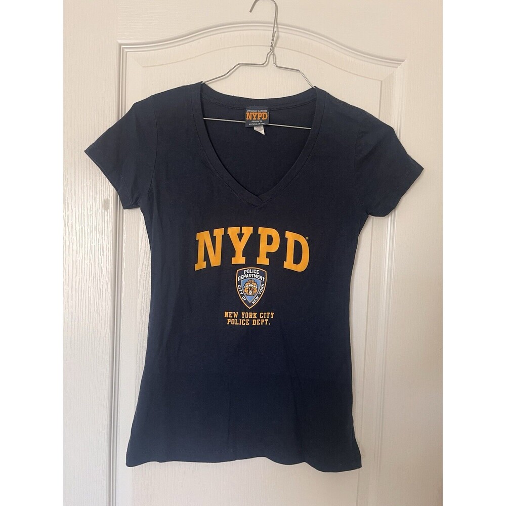 NYPD Short Sleeve Officially Licensed Women’s Shirt Size S Navy EUC
